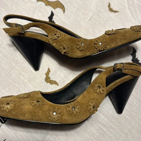 Rebecca Minkoff Suede Sling Back Heels size 6 - Picture 4 of 5
